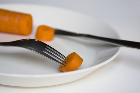 An ascetic dietary dish of plain carrot.の写真素材