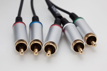 Some cables on white background. Studio shot.の写真素材