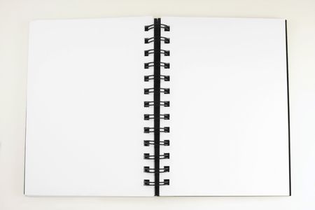 Black journal against a white baの写真素材