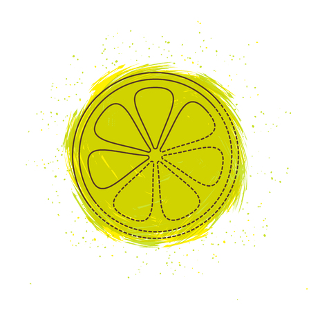 Lemon with splashのイラスト素材