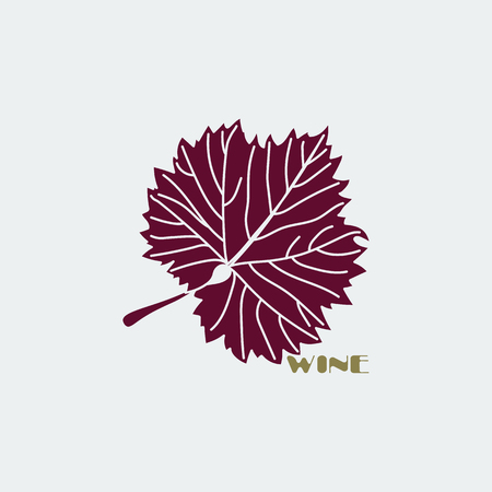 Burgundy grape leafのイラスト素材