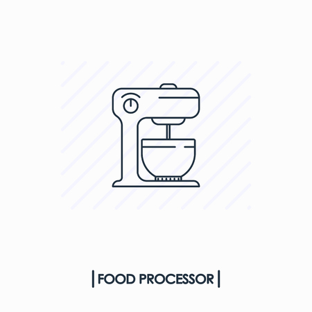 Food processor outline icon isolatedのイラスト素材