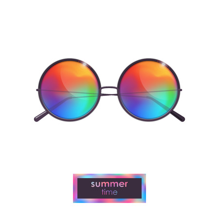 Summer sunglasses with colorful gradientのイラスト素材