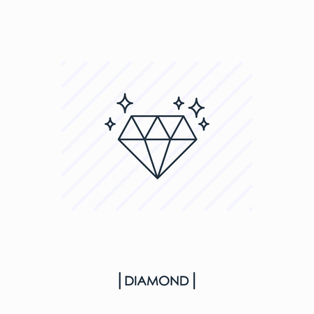 Diamond outline icon isolatedのイラスト素材