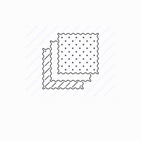 Simple fabric samples vector line icon. Textile swatchのイラスト素材