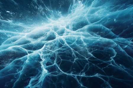 Abstract blue background. Fantasy fractal texture. Digital art. 3D rendering.の素材