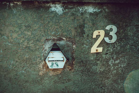 the wall of an old building. Vintage style.の写真素材