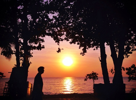 Silhouette sunsetの素材