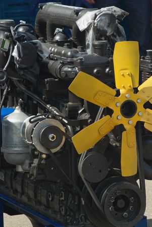 A large demonstration diesel engine.の写真素材