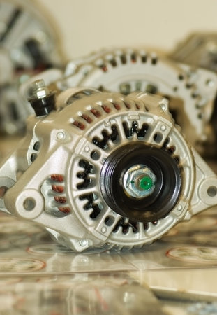 modern automotive power generating alternator ready to install