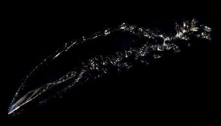 water splash high definition Isolated on black background