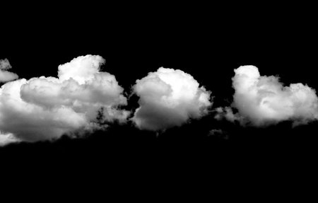 fog white clouds or haze For designs isolated on blackの写真素材
