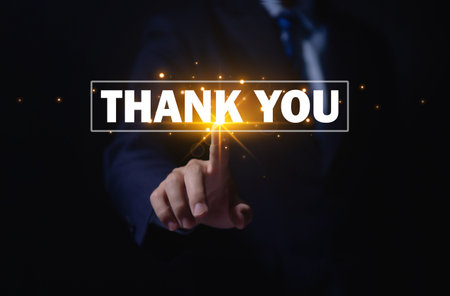 show thank you message letter writing ideas congratulations and thanks with copy spaceの写真素材