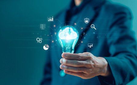 technology cloud data storage, business digital server. backup service on the internet network....
