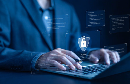 cyber security system, safe digital information. cybersecurity concept, which is secure from attack...