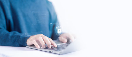 security business service, safety in hacks, and security from attack technology. The cyber security...