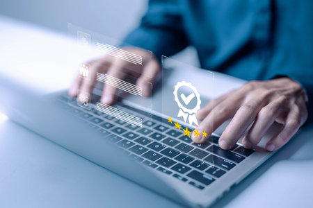 certificate of quality control, ISO standard industry. premium service assurance concept,...