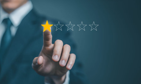 Customer review 1 rating, bad experience. concept of unhappy complaint, service poor, negative...