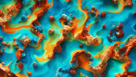 Abstract background of colorful liquid texture. 3d rendering, 3d illustration.