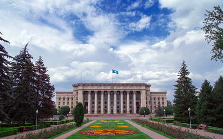 Almaty, Kazakhstan, June 28, 2015. During the Soviet era this was the Parliament House59, Tole bi st, Almatyのeditorial素材