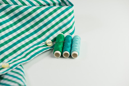 sew shirt, sewing accessoriesの写真素材