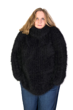 Angora Turtleneck Sweaterの写真素材
