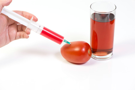 sprayed Tomatoの写真素材