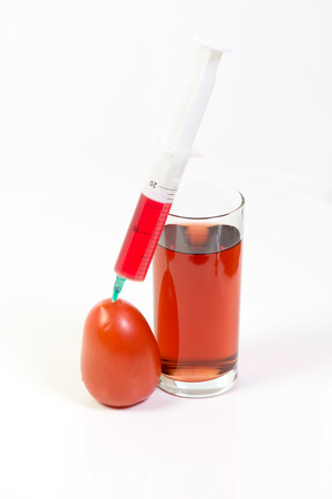 sprayed Tomatoの写真素材