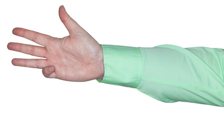 woman's arm showing a gestureの写真素材