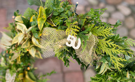 Wedding wreathの写真素材