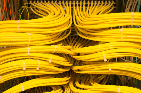 Network LAN patch panelの写真素材