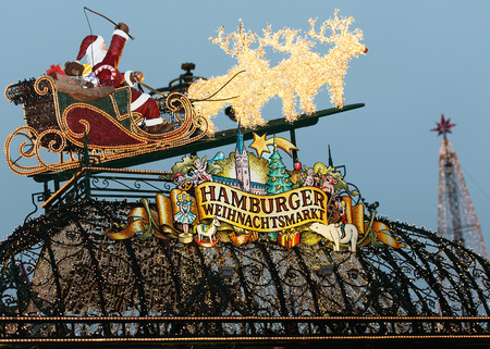 Christmas Market in Hamburgの写真素材