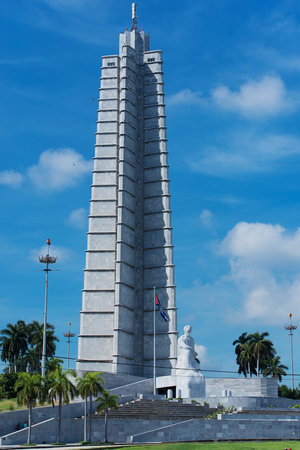 JosÃ © Martí memorial monument in the Revolution Square, in Havana, Cubaのeditorial素材