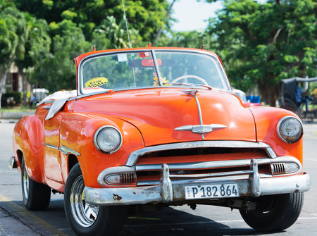 Vintage car in Havana, Cubaのeditorial素材