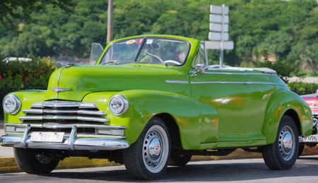 classic car on the streets of Varaderoのeditorial素材