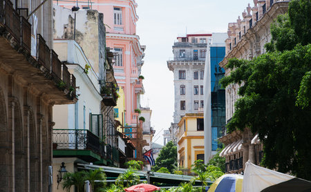 Old buildings in Havana Cubaのeditorial素材