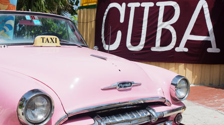 classic car on the streets of Havanaのeditorial素材