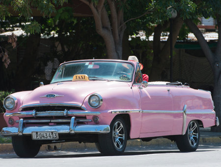 classic car on the streets of Varaderoのeditorial素材
