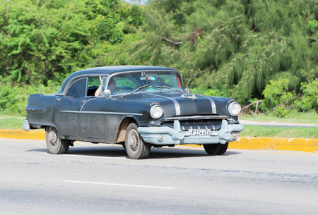 classic car on the streets of Varaderoのeditorial素材