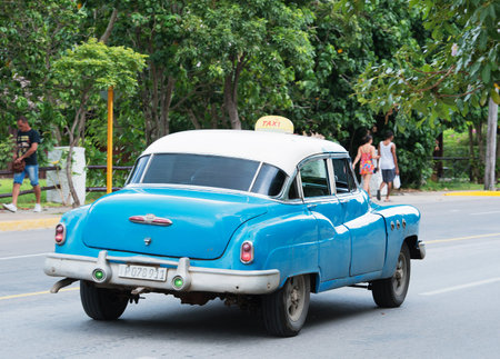 classic car on the streets of Varaderoのeditorial素材
