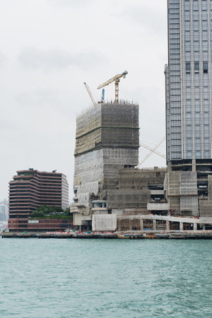 Hong Kong building is being rebuiltのeditorial素材