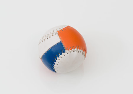 Baseball from hard leather on white background