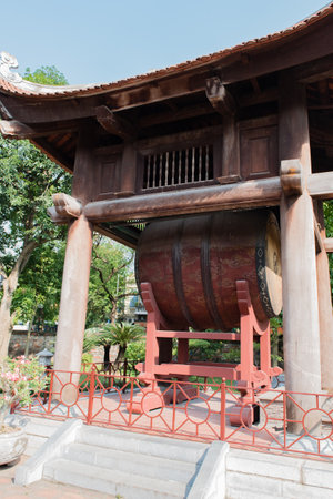 Temple of Literature, the van Mieu, in the center of Hanoaiのeditorial素材
