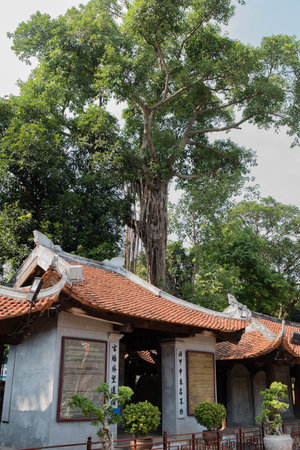 Temple of Literature, the van Mieu, in the center of Hanoaiのeditorial素材