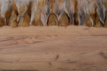 Wood Background with Fur Edge as Texture and Background for Composingの写真素材
