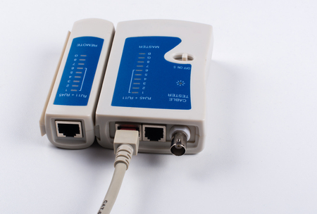 Cable tester for network cables RJ45 and RJ11の写真素材