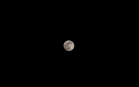 Full moon close to the earth