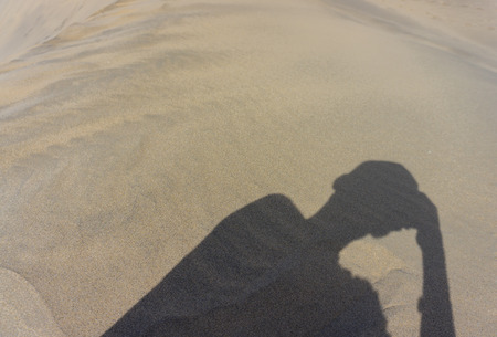 Sand dunes at the place of Maspalomas on Gran Canariaの写真素材