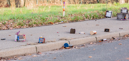 New Year's Eve fireworks garbage after New Year's Eve night