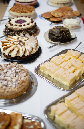 Cream cake photographed in a macro close-upの写真素材